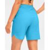 imageG Gradual Womens 7 Quick Dry High Waisted Swim Board Shorts with Zipper Pockets UPF 50 Beach Shorts for Women with LinerSky Blue