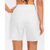 imageG Gradual Womens 7 Quick Dry High Waisted Swim Board Shorts with Zipper Pockets UPF 50 Beach Shorts for Women with LinerWhite