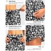 imageG Gradual Womens 7 Quick Dry High Waisted Swim Board Shorts with Zipper Pockets UPF 50 Beach Shorts for Women with LinerWhite Flower