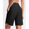 imageG Gradual Womens 9 Long Swim Board Shorts High Waisted Quick Dry Beach Swimming Shorts for Women with Pockets LinerBlack