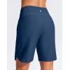 imageG Gradual Womens 9 Long Swim Board Shorts High Waisted Quick Dry Beach Swimming Shorts for Women with Pockets LinerDark Blue