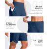 imageG Gradual Womens 9 Long Swim Board Shorts High Waisted Quick Dry Beach Swimming Shorts for Women with Pockets LinerDark Blue