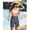 imageG Gradual Womens 9 Long Swim Board Shorts High Waisted Quick Dry Beach Swimming Shorts for Women with Pockets LinerDark Grey