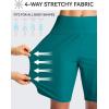 imageG Gradual Womens 9 Long Swim Board Shorts High Waisted Quick Dry Beach Swimming Shorts for Women with Pockets LinerLake Blue