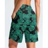 imageG Gradual Womens 9 Long Swim Board Shorts High Waisted Quick Dry Beach Swimming Shorts for Women with Pockets LinerLeaf