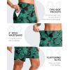 imageG Gradual Womens 9 Long Swim Board Shorts High Waisted Quick Dry Beach Swimming Shorts for Women with Pockets LinerLeaf