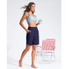 imageG Gradual Womens 9 Long Swim Board Shorts High Waisted Quick Dry Beach Swimming Shorts for Women with Pockets LinerNavy
