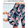 imageG Gradual Womens 9 Long Swim Board Shorts High Waisted Quick Dry Beach Swimming Shorts for Women with Pockets LinerNavy Flower