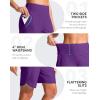 imageG Gradual Womens 9 Long Swim Board Shorts High Waisted Quick Dry Beach Swimming Shorts for Women with Pockets LinerPurple