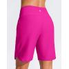 imageG Gradual Womens 9 Long Swim Board Shorts High Waisted Quick Dry Beach Swimming Shorts for Women with Pockets LinerRosy