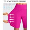 imageG Gradual Womens 9 Long Swim Board Shorts High Waisted Quick Dry Beach Swimming Shorts for Women with Pockets LinerRosy