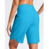 imageG Gradual Womens 9 Long Swim Board Shorts High Waisted Quick Dry Beach Swimming Shorts for Women with Pockets LinerSky Blue