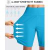 imageG Gradual Womens 9 Long Swim Board Shorts High Waisted Quick Dry Beach Swimming Shorts for Women with Pockets LinerSky Blue