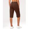 imageG Gradual Womens Bermuda Long Shorts 14 Knee Length Capris with Pockets High Waisted Athletic Casual Shorts for WomenEspresso