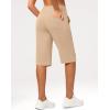 imageG Gradual Womens Bermuda Long Shorts 14 Knee Length Capris with Pockets High Waisted Athletic Casual Shorts for WomenLight Khaki