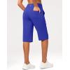 imageG Gradual Womens Bermuda Long Shorts 14 Knee Length Capris with Pockets High Waisted Athletic Casual Shorts for WomenRoyal Blue