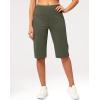 imageG Gradual Womens Bermuda Long Shorts 14 Knee Length Capris with Pockets High Waisted Athletic Casual Shorts for WomenSage
