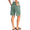 imageG Gradual Womens Bermuda Long Shorts with Pockets 9 High Waisted Knee Length Shorts for Women Walking Athletic WorkoutJasmine Green