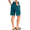 imageG Gradual Womens Bermuda Long Shorts with Pockets 9 High Waisted Knee Length Shorts for Women Walking Athletic WorkoutPeacock Green