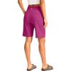 imageG Gradual Womens Bermuda Long Shorts with Pockets 9 High Waisted Knee Length Shorts for Women Walking Athletic WorkoutVelvet Dust