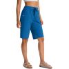 imageG Gradual Womens Bermuda Shorts 11 Knee Length Long Comfy Drawstring Walking Shorts for Women with Deep PocketsRoyal Blue