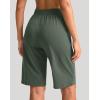 imageG Gradual Womens Bermuda Shorts 11 Knee Length Long Comfy Drawstring Walking Shorts for Women with Deep PocketsSage