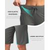 imageG Gradual Womens Bermuda Shorts with Pockets 11 Knee Length Stretch Comfy Drawstring Long Shorts for Women Summer WalkingCharcoal