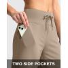 imageG Gradual Womens Bermuda Shorts with Pockets 11 Knee Length Stretch Comfy Drawstring Long Shorts for Women Summer WalkingKhaki