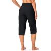 imageG Gradual Womens Swim Capri Pants 18 High Waisted Long Board Shorts UPF 50 Modest Swimsuits Pants with Pockets No LinerBlack