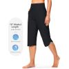 imageG Gradual Womens Swim Capri Pants 18 High Waisted Long Board Shorts UPF 50 Modest Swimsuits Pants with Pockets No LinerBlack