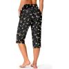 imageG Gradual Womens Swim Capri Pants 18 High Waisted Long Board Shorts UPF 50 Modest Swimsuits Pants with Pockets No LinerBlack Floral