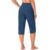 imageG Gradual Womens Swim Capri Pants 18 High Waisted Long Board Shorts UPF 50 Modest Swimsuits Pants with Pockets No LinerDark Blue