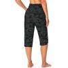 imageG Gradual Womens Swim Capri Pants 18 High Waisted Long Board Shorts UPF 50 Modest Swimsuits Pants with Pockets No LinerGrey Camo