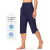 imageG Gradual Womens Swim Capri Pants 18 High Waisted Long Board Shorts UPF 50 Modest Swimsuits Pants with Pockets No LinerNavy