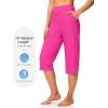 imageG Gradual Womens Swim Capri Pants 18 High Waisted Long Board Shorts UPF 50 Modest Swimsuits Pants with Pockets No LinerRosy