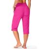 imageG Gradual Womens Swim Capri Pants 18 High Waisted Long Board Shorts UPF 50 Modest Swimsuits Pants with Pockets No LinerRosy