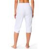 imageG Gradual Womens Swim Capri Pants 18 High Waisted Long Board Shorts UPF 50 Modest Swimsuits Pants with Pockets No LinerWhite