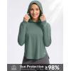 imageG Gradual Womens UPF 50 Sun Shirt with Hoodie Long Sleeve UV Protection Shirts Lightweight Hiking Fishing Shirts for WomenMalachite Green