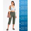 imageG Gradual Womens Yoga Capri Pants with Zipper Pocket High Waist Leggings Crop Straight Leg Workout Exercise Capris for WomenOlive