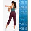 imageG Gradual Womens Yoga Capri Pants with Zipper Pocket High Waist Leggings Crop Straight Leg Workout Exercise Capris for WomenWine Red