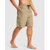 imageMens Swim Trunks No Liner 9 Board Shorts Quick Dry Bathing Suit Swimming Beach Shorts for Men with 3 PocketsKhaki
