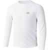imageToddler Boys Swim Shirt Long Sleeve Rash Guard UPF 50 Sun Protection Shirts for Baby Kids Quick DryAwhite