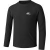 imageToddler Boys Swim Shirt Long Sleeve Rash Guard UPF 50 Sun Protection Shirts for Baby Kids Quick DryBlack