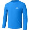 imageToddler Boys Swim Shirt Long Sleeve Rash Guard UPF 50 Sun Protection Shirts for Baby Kids Quick DryBlue