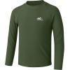 imageToddler Boys Swim Shirt Long Sleeve Rash Guard UPF 50 Sun Protection Shirts for Baby Kids Quick DryHunter Green