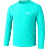 imageToddler Boys Swim Shirt Long Sleeve Rash Guard UPF 50 Sun Protection Shirts for Baby Kids Quick DryLight Green
