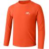 imageToddler Boys Swim Shirt Long Sleeve Rash Guard UPF 50 Sun Protection Shirts for Baby Kids Quick DryOrange