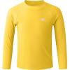 imageToddler Boys Swim Shirt Long Sleeve Rash Guard UPF 50 Sun Protection Shirts for Baby Kids Quick DryYellow