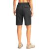 imageWomens 10 Hiking Golf Long Shorts with 5 Pockets Knee Length Lightweight Quick Dry Cargo Bermuda Shorts for WomenBlack