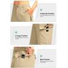 imageWomens 10 Hiking Golf Long Shorts with 5 Pockets Knee Length Lightweight Quick Dry Cargo Bermuda Shorts for WomenLight Khaki